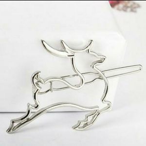 Silver Deer Barrette Hair Pin New In Packa…
